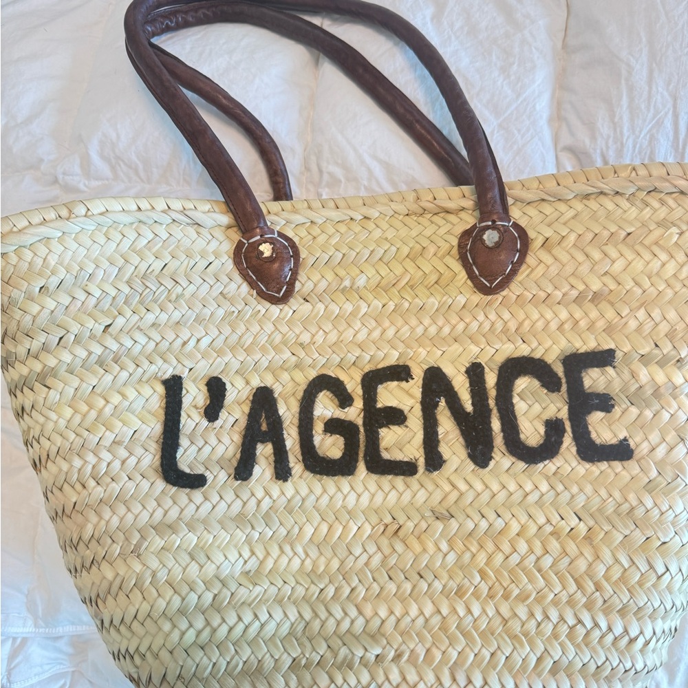 L'agence beach straw bag